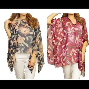 Accessories - Sheer Floral Poncho Accessories - Sheer Floral Poncho